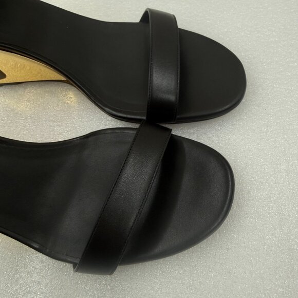 Chloé Rebecca leather sandals Black and Gold Wedge Sz 41 US 11 NEW - Picture 8 of 12